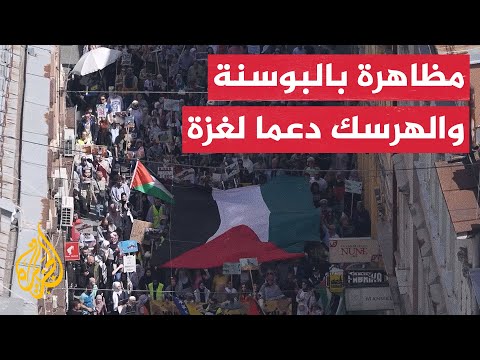 مظاهرة في البوسنة والهرسك ضد الحرب الإسرائيلية على غزة