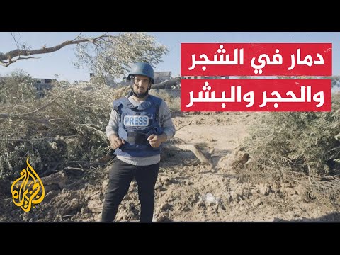 الجزيرة ترصد الدمار في منطقة وادي العرائس شرقي حي الزيتون بمدينة غزة جراء الاحتلال الإسرائيلي