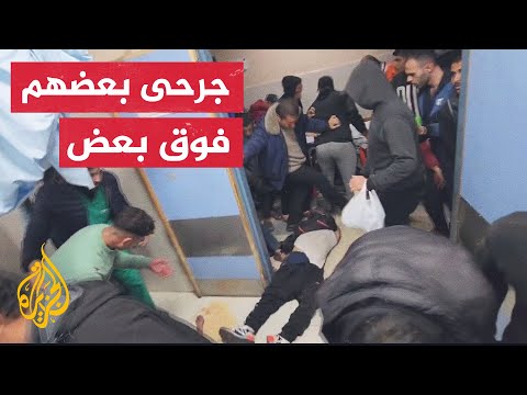 مستشفى ناصر في خان يونس يستمر باستقبال المصابين بأعداد كبيرة بسبب القصف الإسرائيلي المتواصل