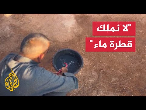 معاناة نازحين سوريين بمخيم من شح المياه لارتفاع تكلفتها