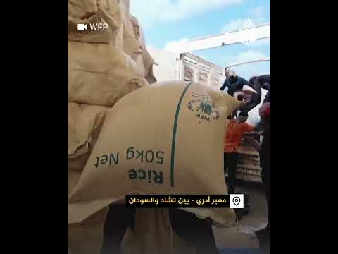 أولى شاحنات برنامج الأغذية العالمي تعبر إلى دارفور في السودان