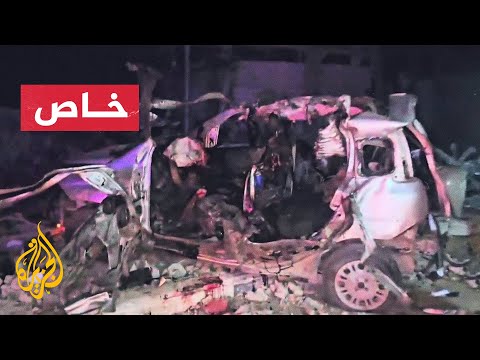 شهداء وجرحى جراء قصف سيارة مدنية بمخيم المغازي وسط قطاع غزة