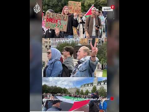 اعتصام أمام السفارة الإسرائيلية في النرويج تنديدا بمجزرة المواصي